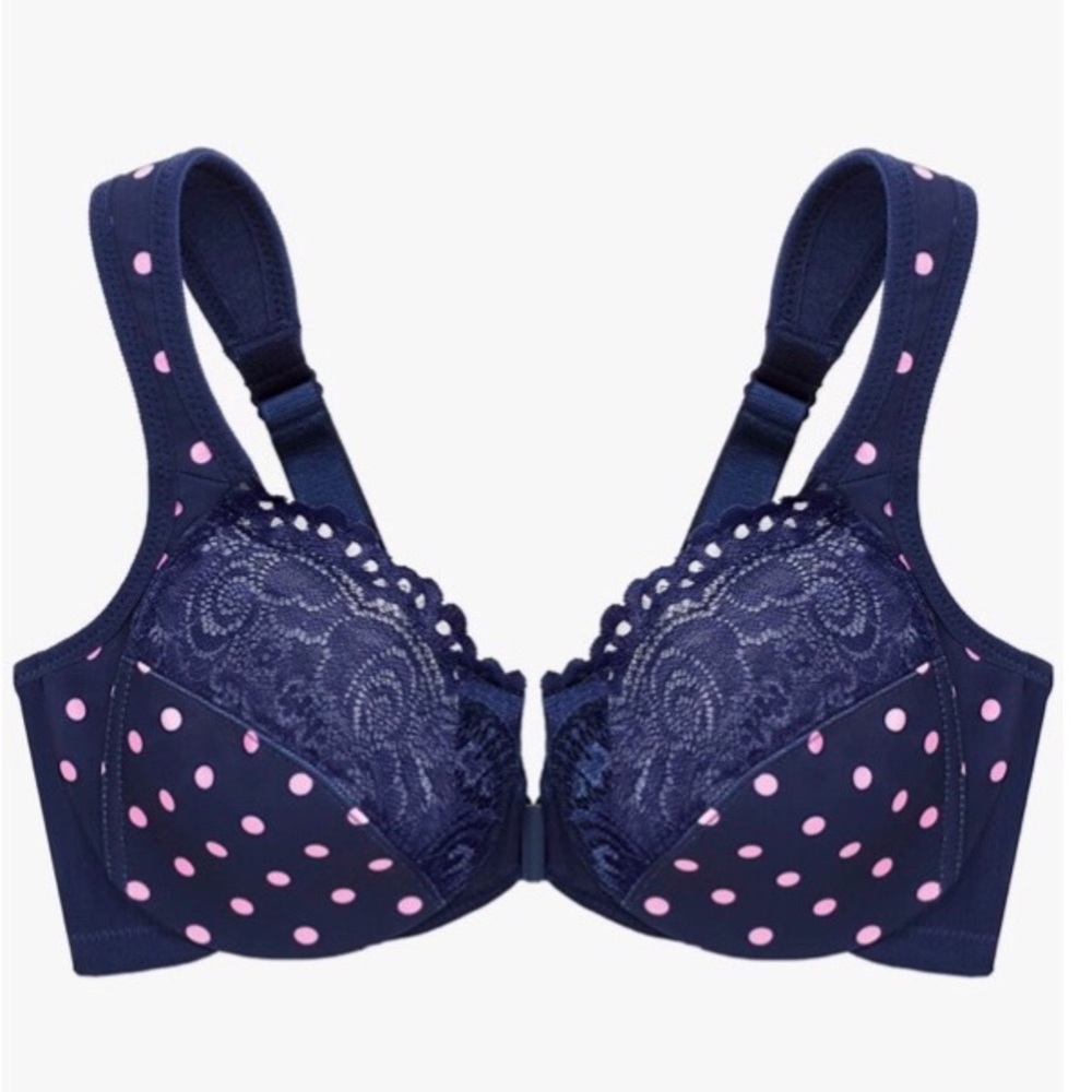 NWOT Glamorise Womens Wonderwire Front-Closure Bra Underwire #1245